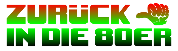 Zurück In Die 80er Typo Logo